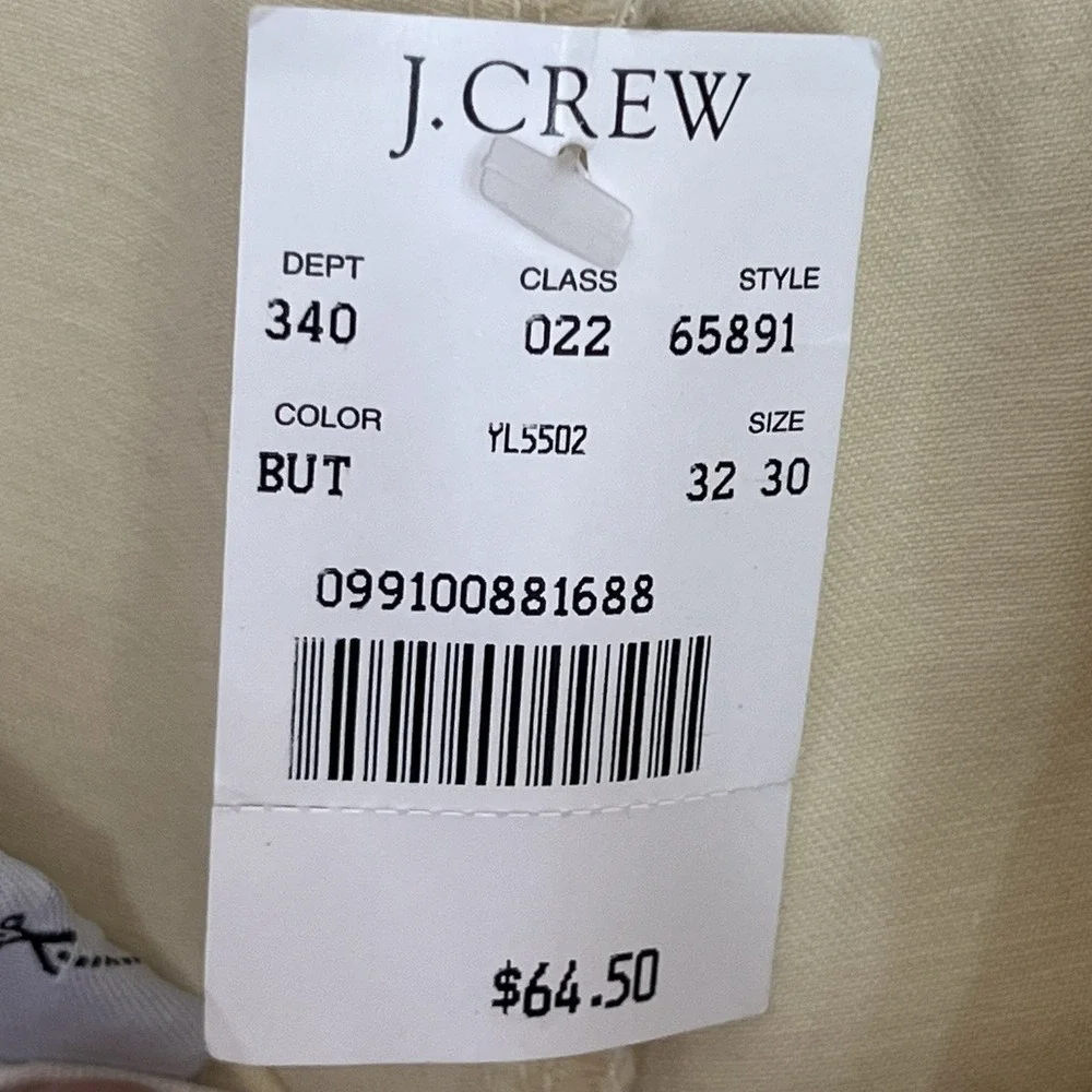 J.‎ Crew Broken In Yellow Chino Pants with Straight Leg Cut W32 L30 New NWT